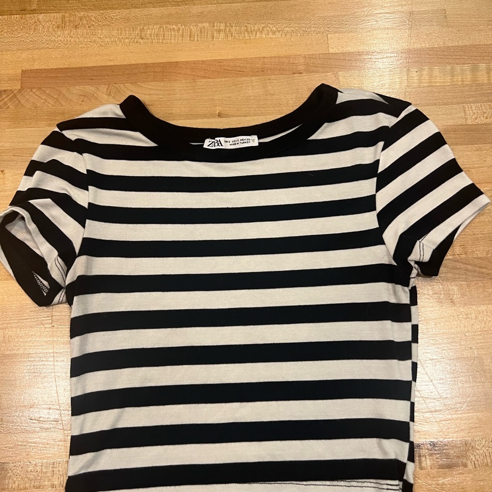 Black and white striped shirt